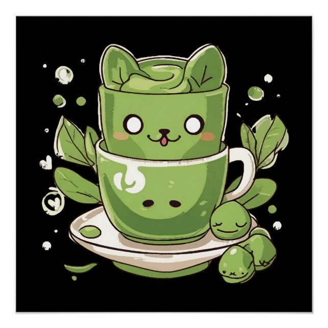Póster chá verde matcha (Frente)