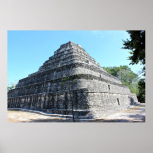 Póster Chaccoben Mayan Pyramid