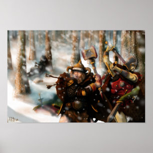 Póster Chacina na neve