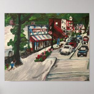 Poster "Chagrin Falls", pintura de Ohio por Willowcatdesi