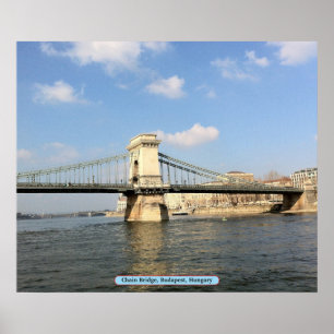 Póster Chain Bridge, Budapeste, Hungria