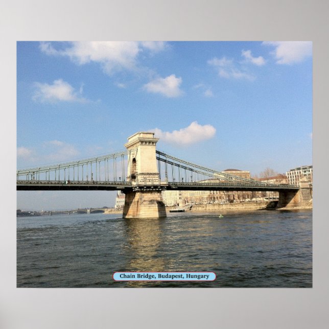 Póster Chain Bridge, Budapeste, Hungria (Frente)