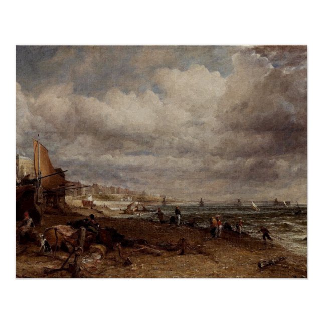 Póster Chain Pier em Brighton, por John Constable (Frente)