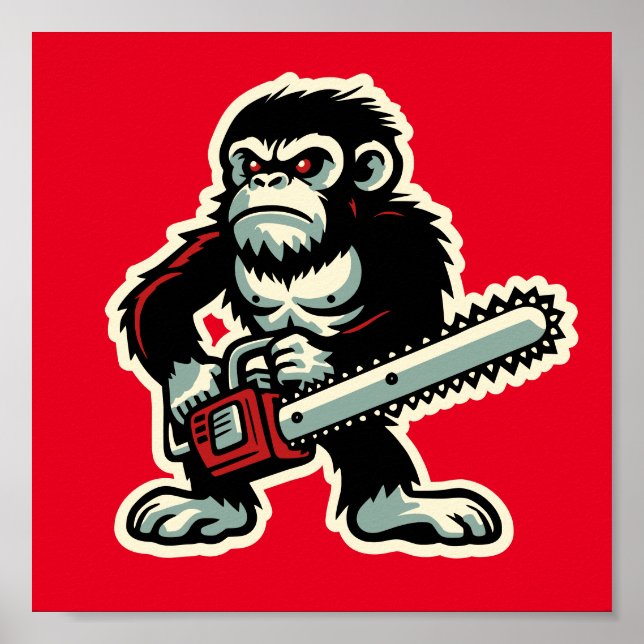 Poster Chainsaw Chimp (Frente)