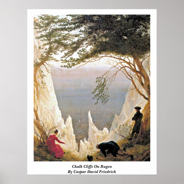Póster Chalk Cliff On Rugen Por Caspar David Friedrich (Frente)