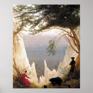 Poster Chalk Cliffs on Rugen Caspar David Friedrich