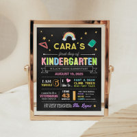 Chalkboard de volta à escola - Sinal do primeiro d