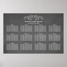Chalkboard Flourish e Swirl Seating Chart