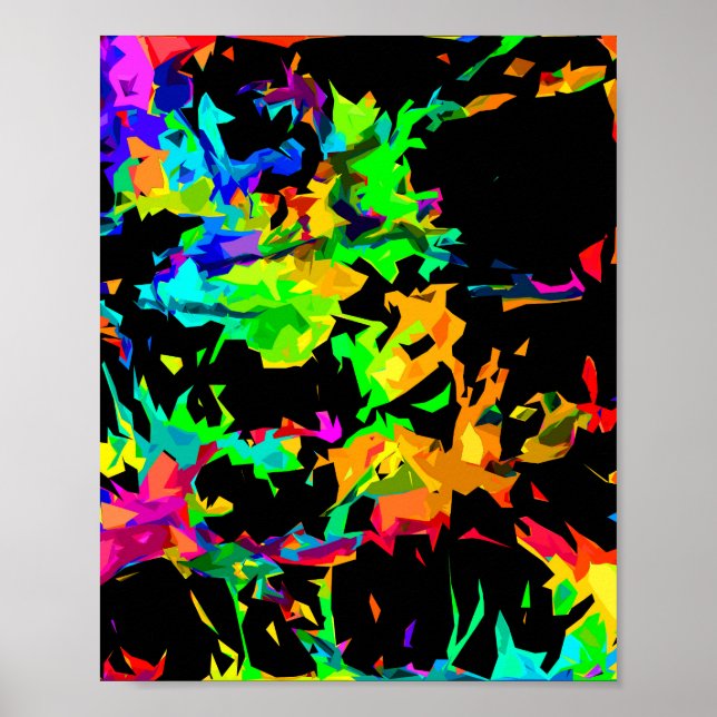 Poster Chama colorida (Frente)