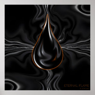 Poster Chama Eterna - Arte Digital IA Fantasy