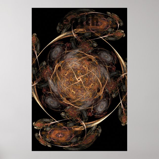 Poster chama fractal: terra (Frente)