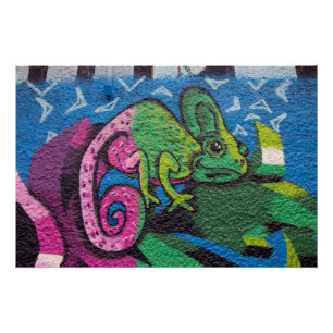 Póster Chamada Colorida de Grafite