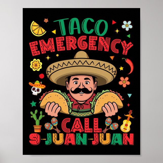Poster Chamada de Emergência do Taco 9 Juan Cinco De Mayo (Frente)