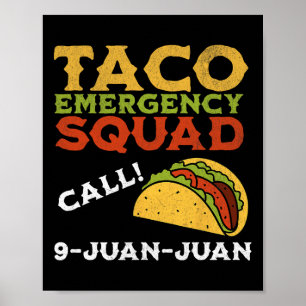 Poster Chamada de Emergência do Taco 9 Juan Funny Cinco d
