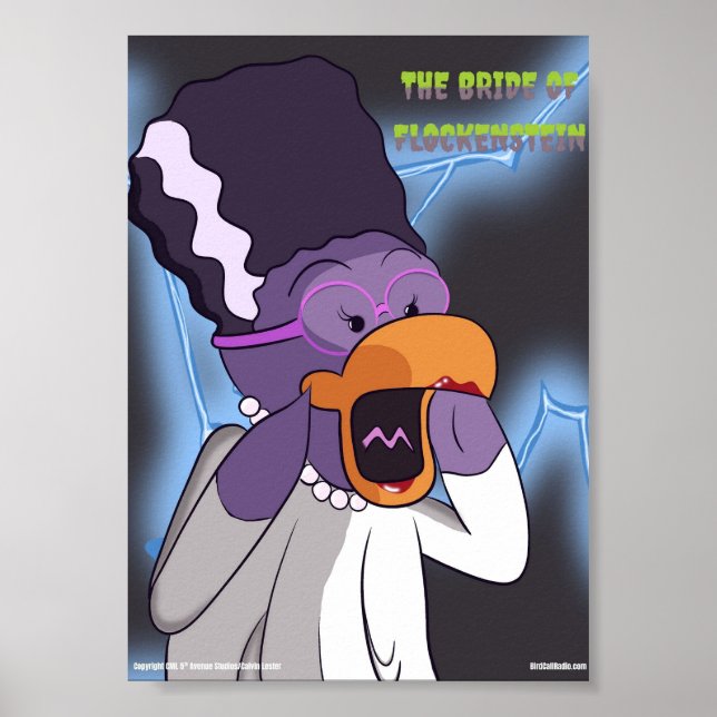 Poster Chamada de Pássaro x Monstros Clássicos - Noiva  (Frente)