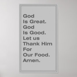 Poster Chamada Para Bênçãos De Comida