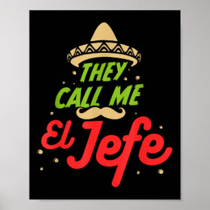 Poster Chamam-Me El Jefe - Empregador Cinco De Mayo Gift