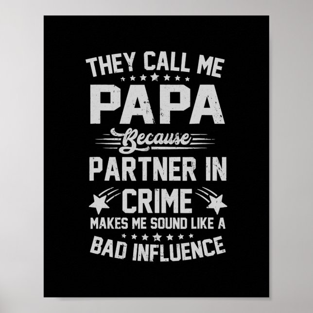 Poster Chamam-Me Papá Porque Parceiro Em Crime (Frente)