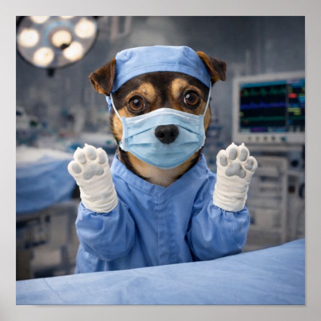 Poster "Chamando Dr. Louie!" (Frente)