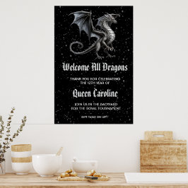 Poster Chamando todos os dragões de aniversário