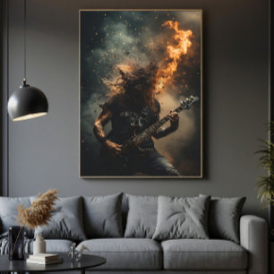 Poster Chamas de Rockstar