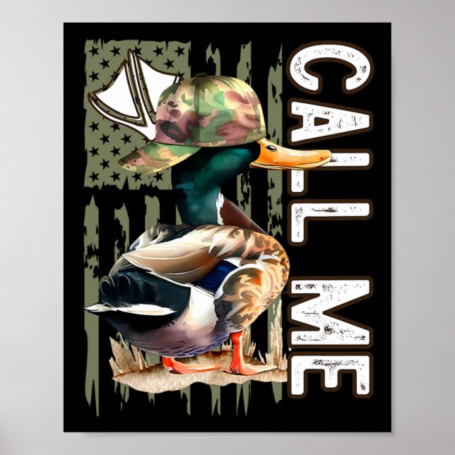 Poster Chame-Me Mallard Duck Hunter Season Cute Du (Frente)