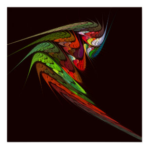 Póster Chameleon Abstrato Art