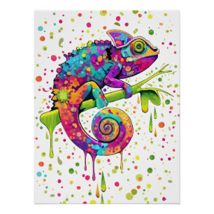 Póster Chameleon Paint mantém estilo aquarela