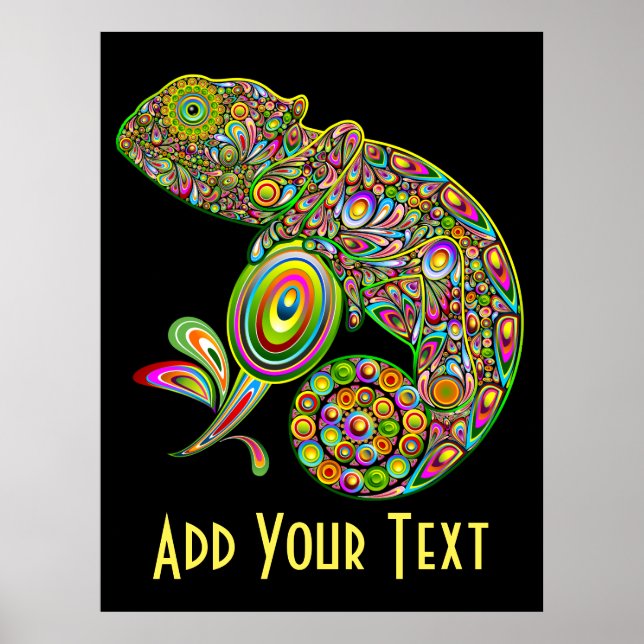 Poster Chameleon Psychedelic Fantasy (Frente)