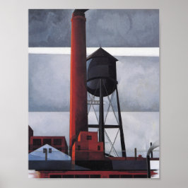 Poster Chaminé e Torre de Água (por Charles Demuth)
