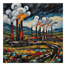 Póster Chaminés Industriais