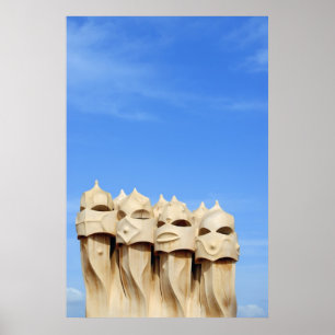 Poster Chaminés no Telhado de Casa Mila (La Pedrera)