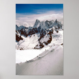 Poster Chamonix Aiguille du Midi Mont Blanc Massif França