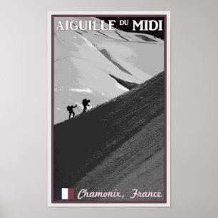 Poster Chamonix - Arete de Aiguille du Midi