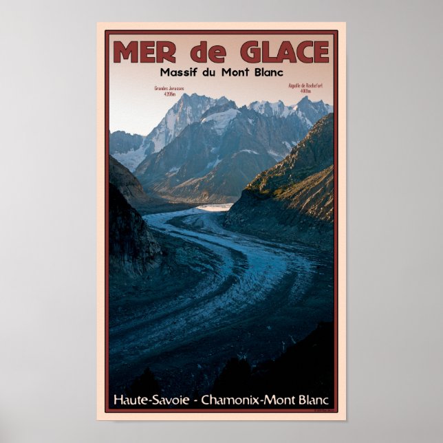 Poster Chamonix - Mer de Glace (Frente)