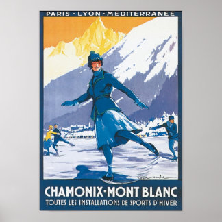 Poster Chamonix Mont Blanc