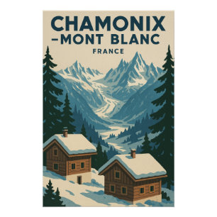 Póster CHAMONIX — MONT BLANC viagem