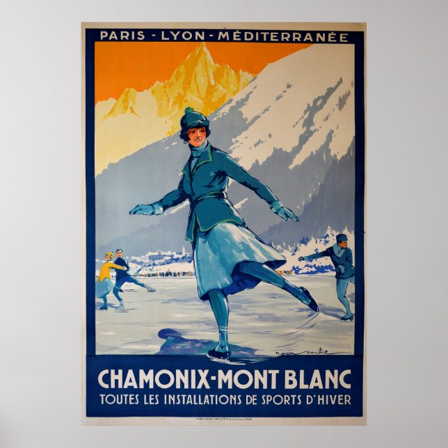 Póster Chamonix - Monte Branco (Frente)