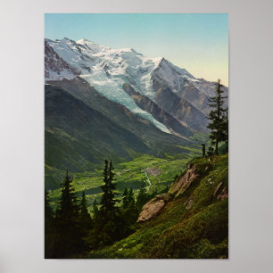 Poster Chamonix Valley - Montblanc e La Flegere