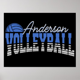 Poster Champ da Equipe de NOME ADD do Jogador de Voleibol