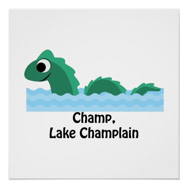 Póster Champ, Lago Champlain (Frente)