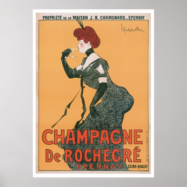 Póster Champagne De Rochegre Bebida Espinosa Arte Ad (Frente)