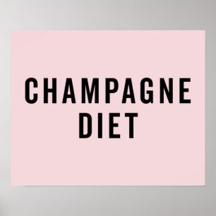 Poster Champanhe Diet Engraçado Cotação