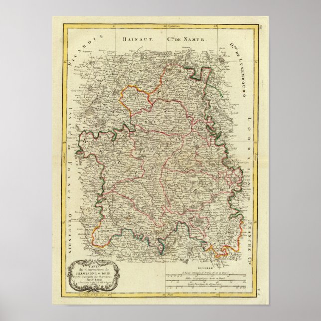 Póster Champanhe, França (Frente)