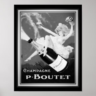 Poster Champanhe "P. Boutet" de 1920