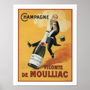 Póster Champanhe Viconte De Mouillac