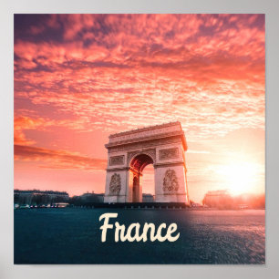 Poster Champs-Élysées França Paris