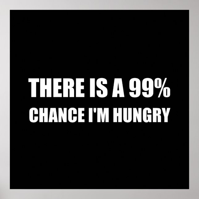 Póster Chance, estou com fome (Frente)