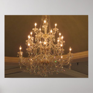 Poster Chandelier de Cristal de Vintage