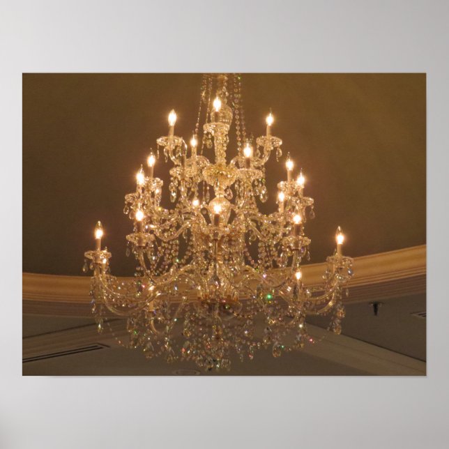 Poster Chandelier de Cristal de Vintage (Frente)